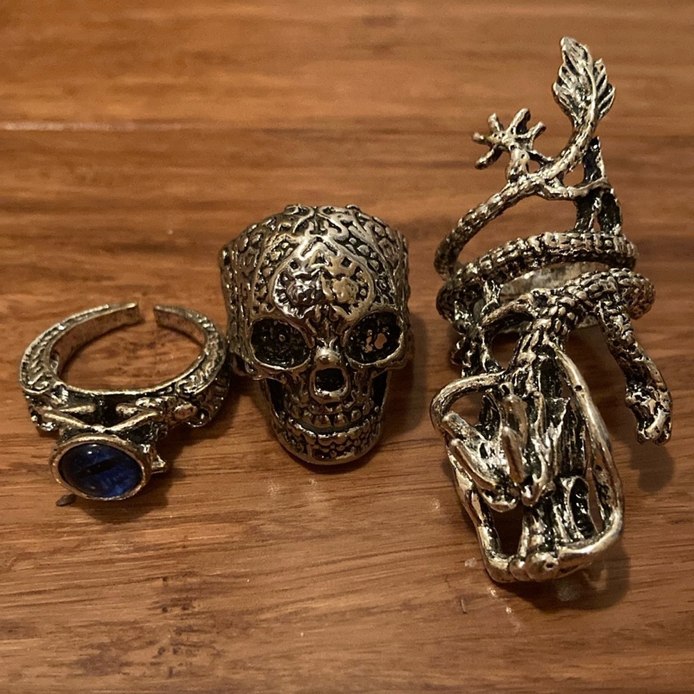 Chunky silver rings
